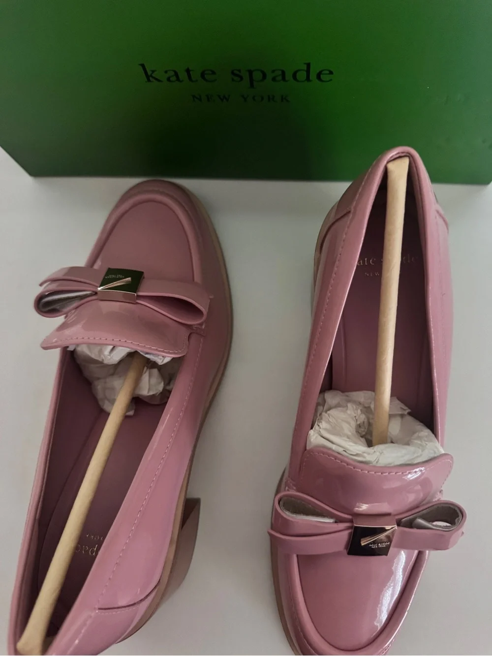 Kate Spade Deco Bow Heeled Loafer